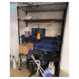 Black Wire Metal Storage Shelving Unit on Casters