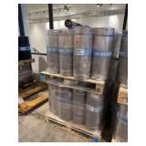 Pallet of 40 Stainless Steel Beer Sixtels