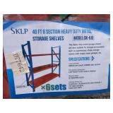 40 ft 6 Section Heavy Duty Metal Storage Shelve