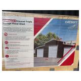 Triple Garage Metal Shed 42