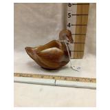 Imperial Caramel Slag Glass 4"T Swan