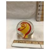 3" Glass Paperweight w/ Swirl
