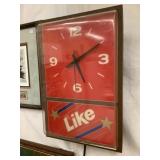 Plastic LIKE Cola Clock, Working(needs bulb),