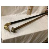 Lion Head & Duck Head Walking Sticks