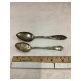 Sterling Silver Elkader IA & Milwaukee Spoons