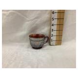 Carnival Glass Stork & Rushes Lavender Punch Cup,