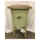 Primitive Painted 1- Door Cupboard/ Stand, 36"T,