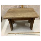 Primitive Wooden Step Stool, 15"W, 9 1/2"T, 11"D