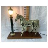 Horse Lamp Post Lamp 14 3/4"L, 13"T, 4 1/2"D-