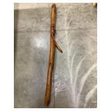 Carved Walking Stick w/ Man