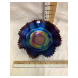 Northwood Carnival Glass "Rainbow" Dish, 8 1/2"