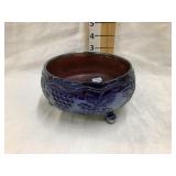 Fenton Carnival Glass Blue Vintage Fernery