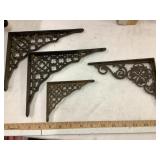 (4) Ornate Shelf Brackets (use ruler for sizes)