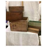 (6) Wood Adv. Boxes Inc. Jell-o & Davenport, Iowa