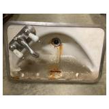 Cast Iron Sink & Fixture, 20 3/4" x 12 3/4"