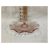 Pink Depression Mint Tray, 3"T, 7 1/4"L