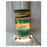 11"T Niagara Falls Rotating Lamp, Working, Rip on