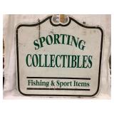 2-Sided Wood Sporting Collectibles Fishing &