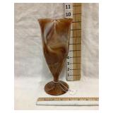 Imperial Glass Caramel Slag Glass Vase, 9 1/2"T