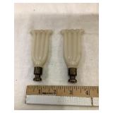 (2) Glass Lamp Finials