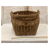 Wooden Basket w/ Bentwood Handle, 12"W, 9"T, 12"D
