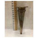 14"T Metal Cemetery Vase