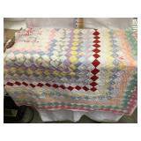 Vintage Quilt, Some Worn Spots as Shown, 67"x72"