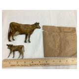 De Laval Tin Die-Cut Jersey Adv. Cow & Calf