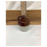 Red Wing Stoneware Brown Top Mini Jug, 2 5/8"T