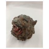 Antique Tiger Head Ink Well, Pot Metal,, 3 1/2"T