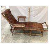 Ornate Vintage Wicker Chase Lounge Chair,