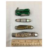 (3) Folding Pocket Knives, (1) Has Damage