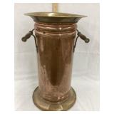 Copper w/ Brass Umbrella Stand, 16 3/4?T