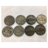 (8) 35% Silver Wartime Nickels