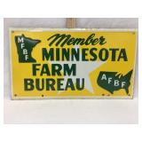 Minnesota Farm Bureau Embossed Tin Sign, Some