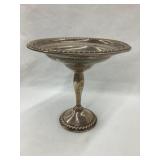 Rogers Sterling Silver Compote, 6"T, 6 1/4"