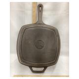 Lodge Square Cast Iron Skillet, 10", Sits Flat