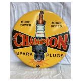 Modern Champion Spark Plugs Porcelain Sign, 11