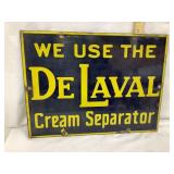 De Laval Cream Separator Porcelain Sign, 16"x12"