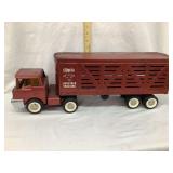 Vintage Structo "Livestock Trucking" Toy Semi &