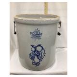 Western Stoneware 10 Gal. Crock w/ Fruit Design