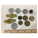 (3) Guttenberg IA Tokens, (2) Clayton County Dog
