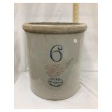 Red Wing Union Stoneware 6 Gal. Crock w/ 6? W