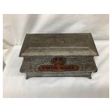 Twin Oaks Tobacco Tin/Humidor, 8 1/2"W, 4 1/2"T,