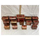 (14) Tea Tins, Most Consolidated Tea Co., Various