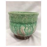 J.B. Owens Pottery Jardiniere, Side Chip, Glaze