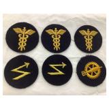(6) WWII German Navy Patches, 2 1/4"Diameter