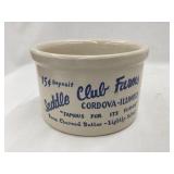 Saddle Club Farms, Cordova, IL Adv. Stoneware 1