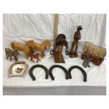 Wood Carved Western/Cowboy Items Miniature