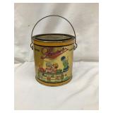 Landers "Satin Candies" Tin Litho Pail, 5 3/8"T